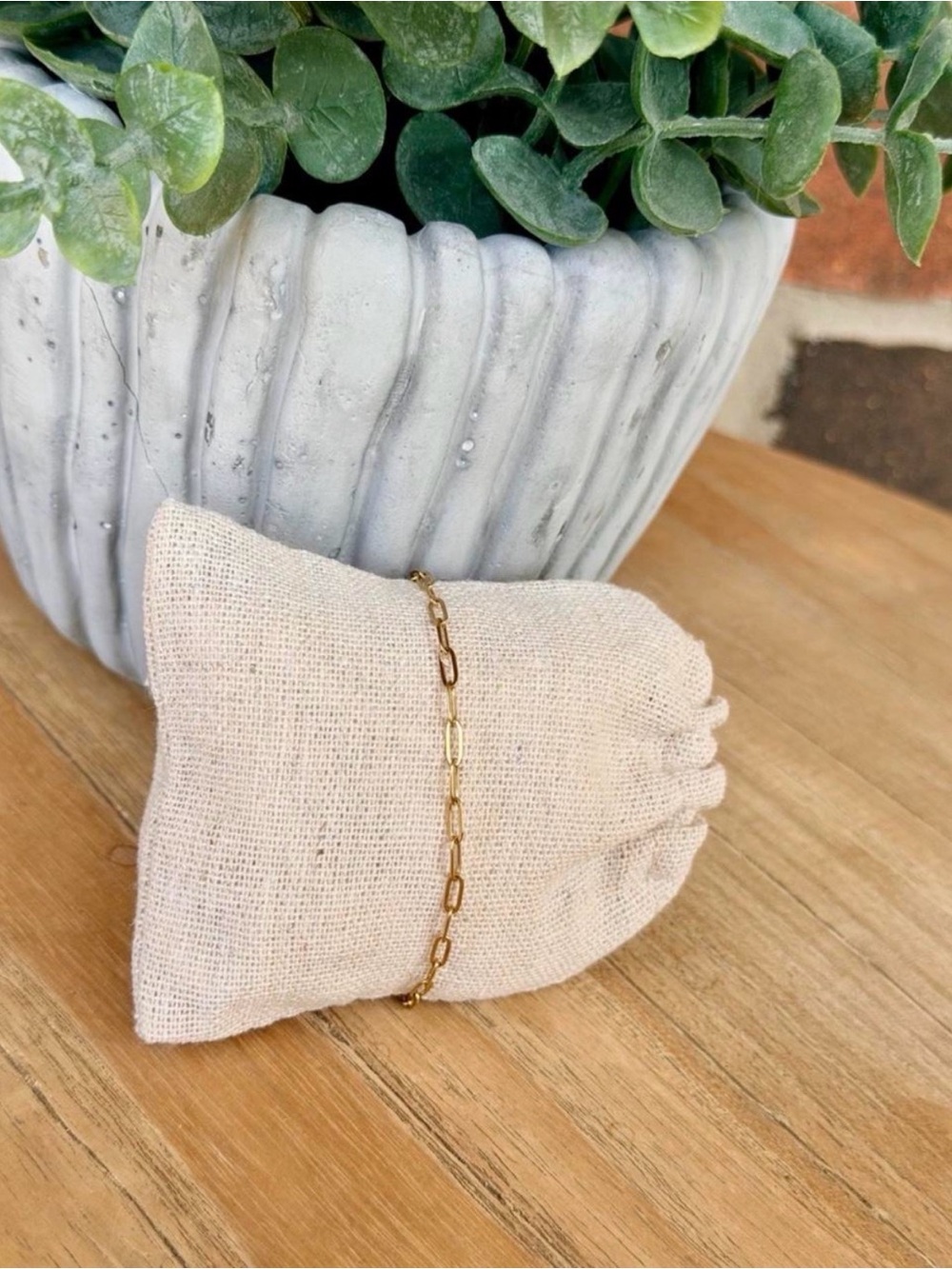 Gold Paperclip Chain Bracelet